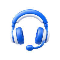 Customer Service Advocate--Advantage-car-&-credit - Advantage Car and Credit - Advantage Car and Credit Blue over-ear headset with attached microphone used for calls or gaming
